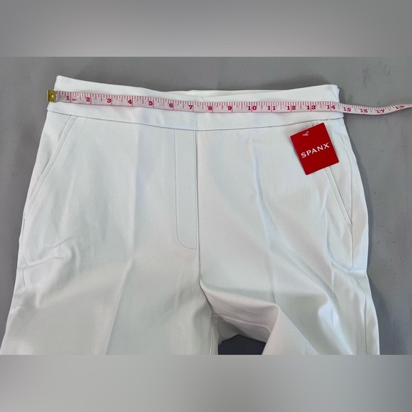 Spanx Ankle Pants Silver Linings Slim Straight Women Classic White Sz Medium NWT - Picture 6 of 14